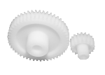Spur gear KS made of Plastic Polyacetal, module 3, 14 teeth, bore 12