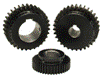Spur gear SS-J-SERIES made of Steel S45C, module 1.5, 68 teeth, thread M4, keyway 5x2,3, bore 15