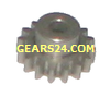Spur gear LS made of Steel S45C, module 0.8, 16 teeth, bore Ø3