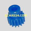 Spur gear PS made of Plastic MC901 (Nylon), module 1, 16 teeth, bore Ø6